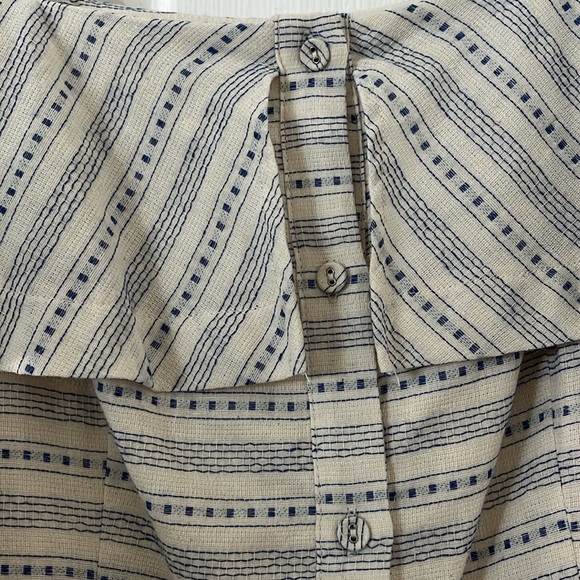 NWT J.O.A. Cold Shoulder Dress in Ivory & Blue | Revolve - Picture 7 of 12